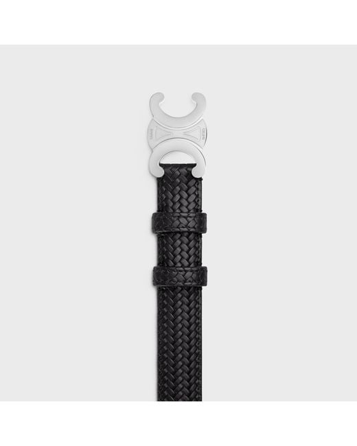 Céline White Triomphe Belt 25Mm for men
