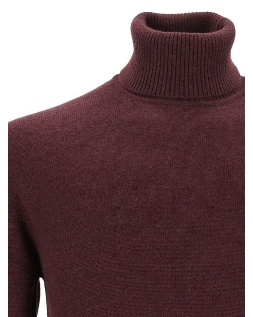 Emporio Armani Purple Turtleneck Sweater for men