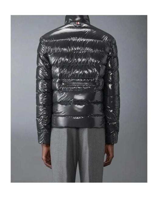 Thom Browne Black Reversible Zip Up Puffer Jacket for men