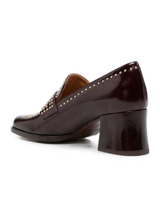 Chie Mihara Brown Round-Toe High Heels