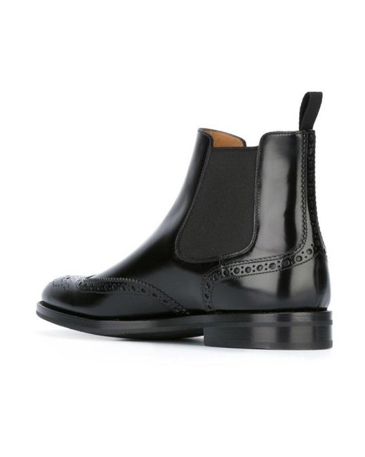 Church's Black Ketsby Wg Brogue Chelsea Boots
