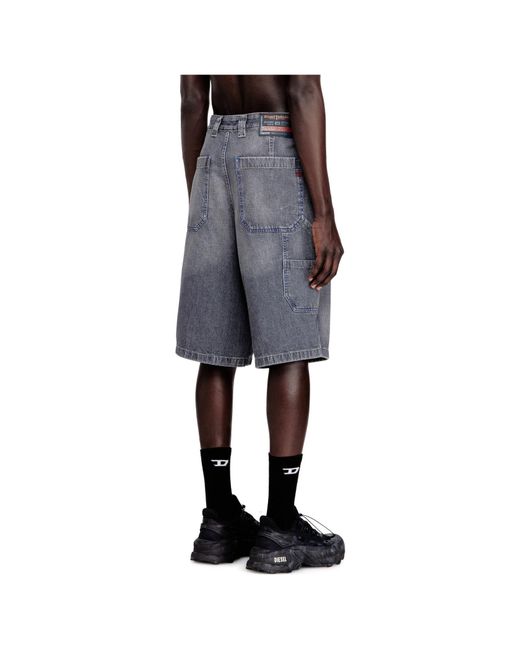 DIESEL Gray D-Livery Denim Shorts for men