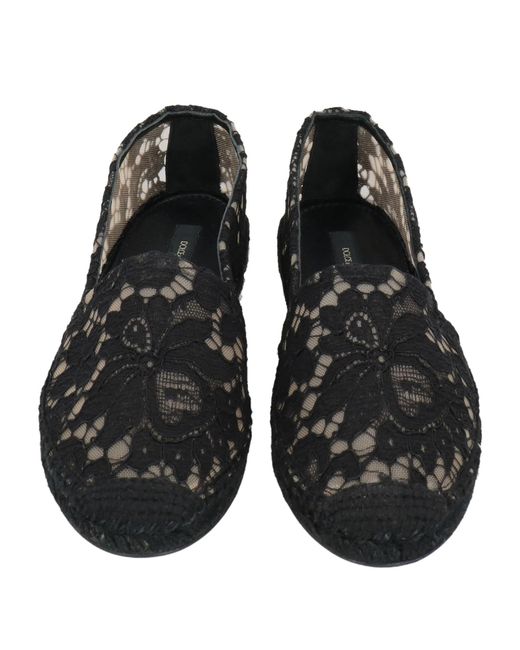 Dolce & Gabbana Black Solid Color Espadrilles