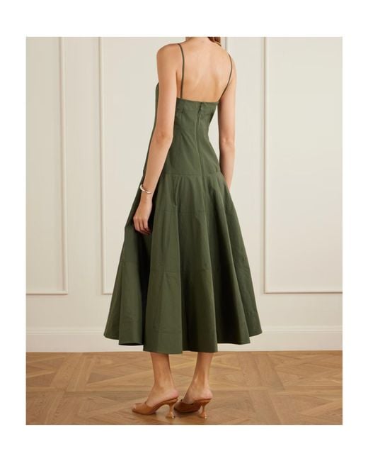 Veronica Beard Green Ilona Midi Dress