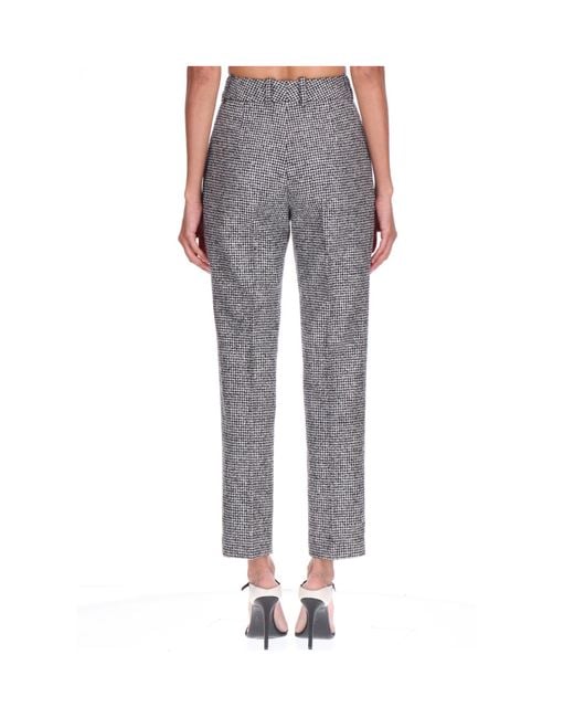 Ermanno Scervino Gray Houndstooth Trousers