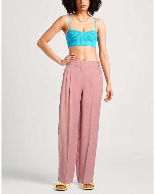 Max Mara Pink Loose Straight-Leg Pants