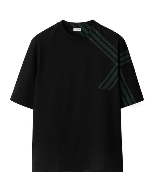 Burberry Black Short-Sleeve Cotton T-Shirt for men