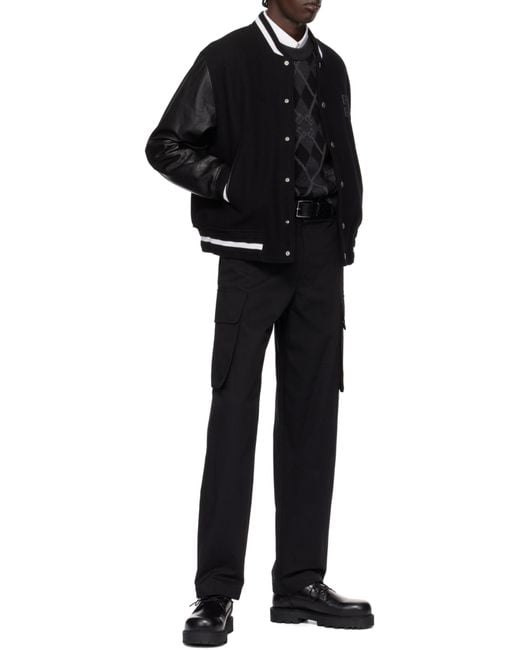Givenchy Blue Logo Embroidered Cargo Pants for men