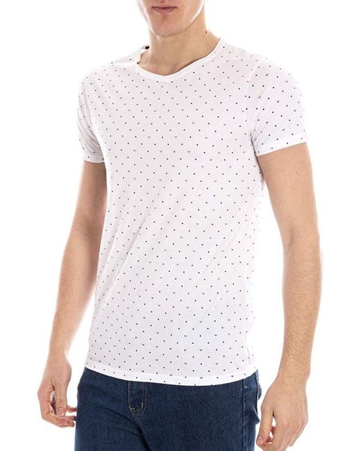 Armani Jeans White Logo Details T-Shirt for men
