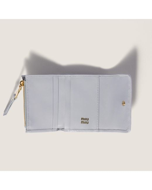 Miu Miu White Minuteria Matelassé Wallet
