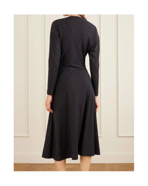 Brunello Cucinelli Black Long-Sleeved Dress
