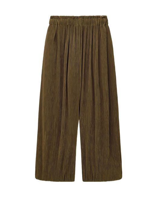 Emporio Armani Green Wide-Leg Trousers for men