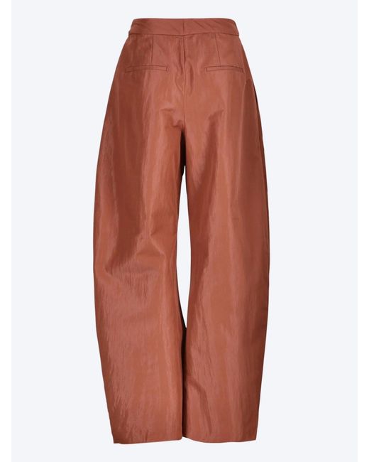 Essentiel Antwerp Orange Pleated Casual Pants