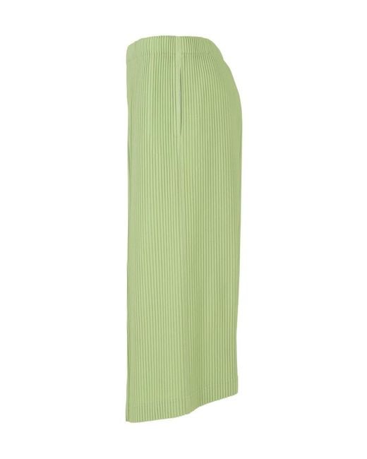 Homme Plissé Issey Miyake Green Pleated Casual Trousers for men