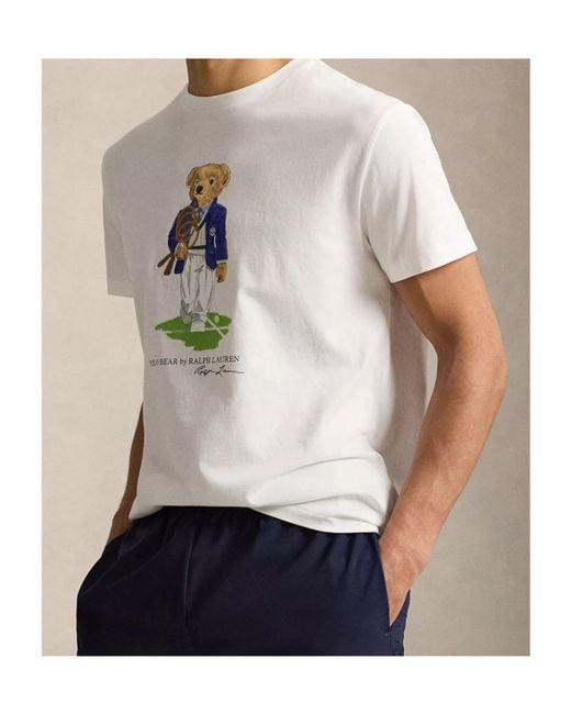 Polo Ralph Lauren White Wimbledon T-Shirt for men