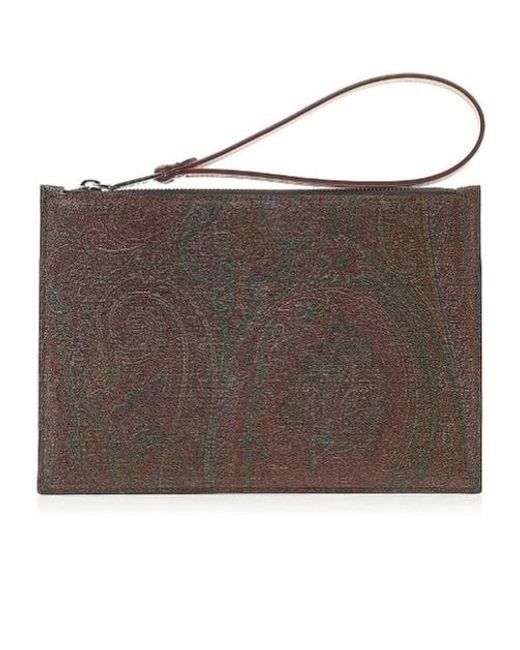Etro Brown Pattern Handbag