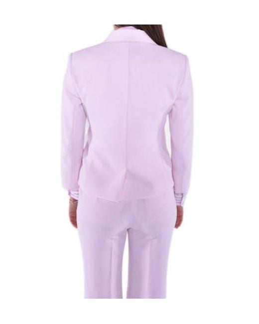 Max Mara Purple Studio Single-Breasted Belted Jacket
