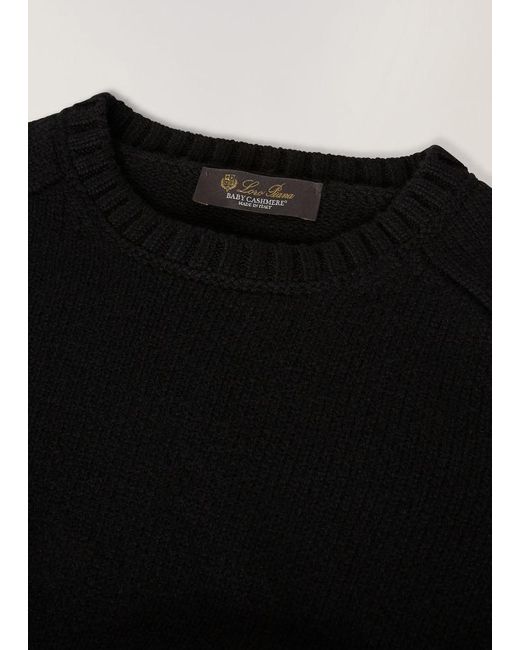 Loro Piana Black Parksville Crewneck Jumper