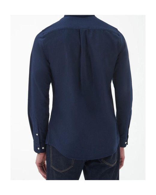 Barbour Blue Button-Down Plain Shirt for men