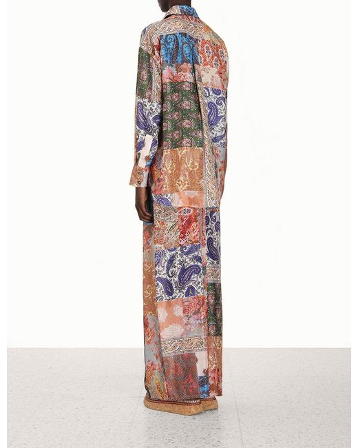 Zimmermann Multicolor Devi Straight-Leg Drawstring Trousers