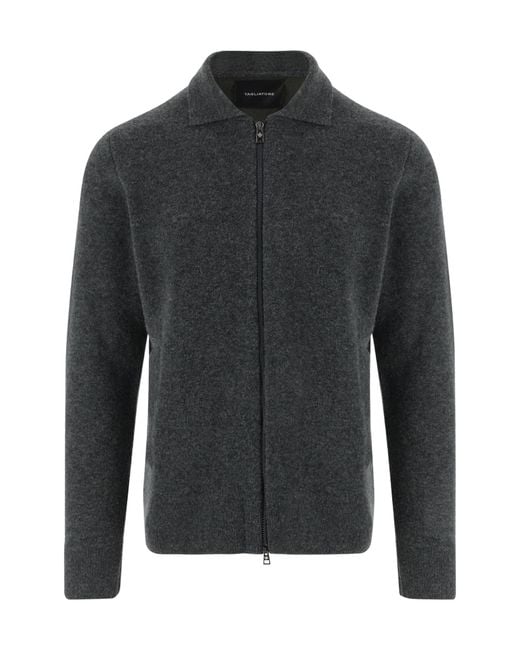 Tagliatore Black Long-Sleeve Cardigan for men