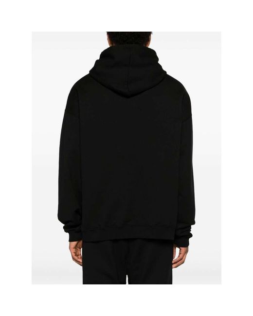 DSquared² Black Logo Printed Drawstring Hoodie for men