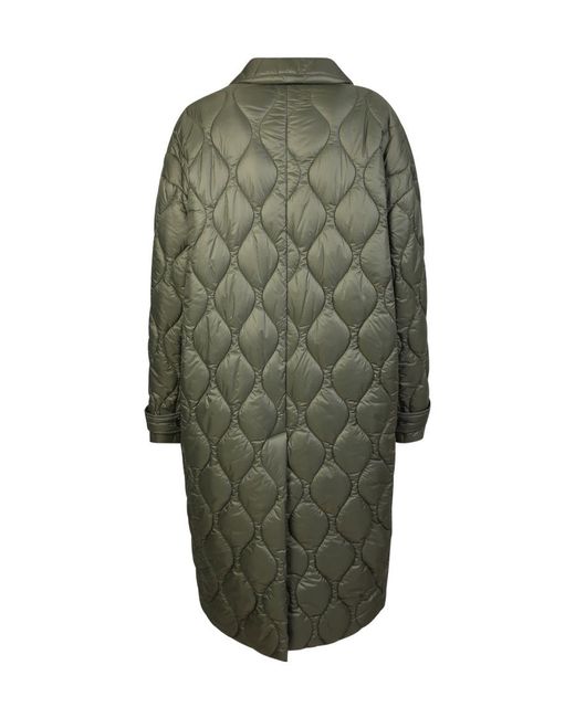 Amiri Green Double-Breasted Quilted Coat