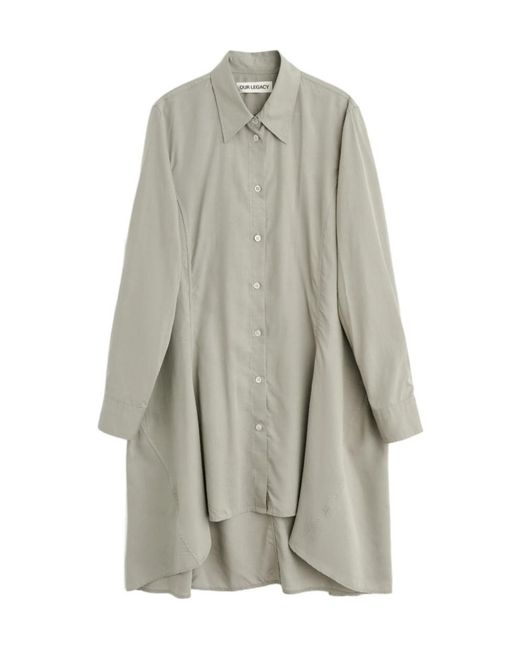 Our Legacy Gray Relaxed Longline Shirt