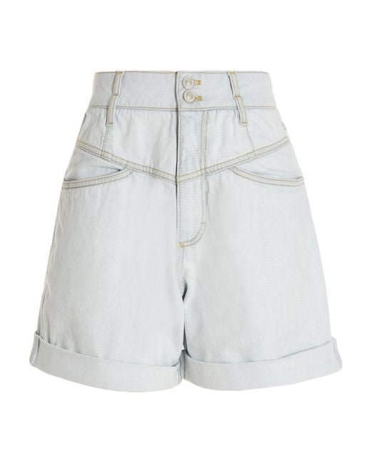 KENZO Blue Turned-Up Hem Denim Shorts