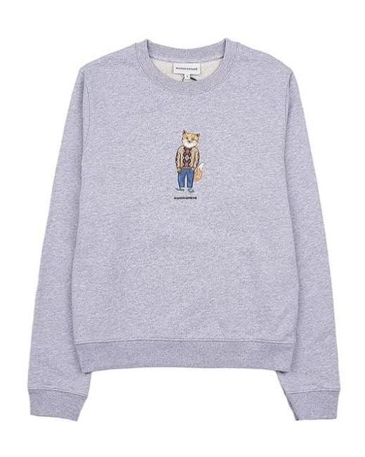 Maison Kitsuné Blue Long Sleeve Sweatshirt