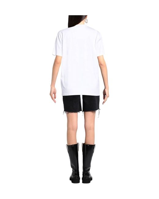 Ganni Green Solid Printed T-Shirt
