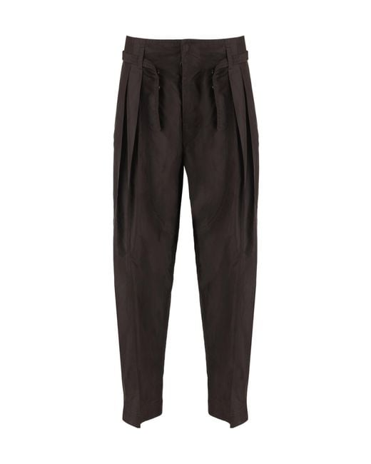 Bottega Veneta Black Pleated Casual Pants