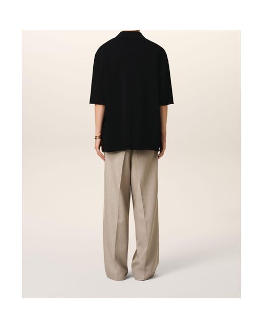 AMI Black Ami Classic Short-Sleeve Polo Shirt for men