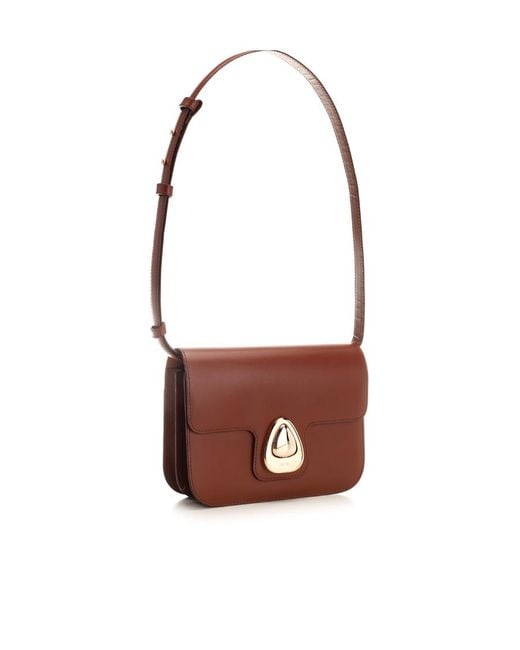 A.P.C. White Logo Engraved Astra Small Shoulder Bag