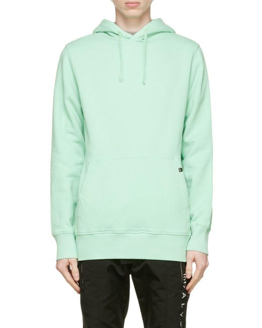 1017 ALYX 9SM Green Cotton Drawstring Hoodie for men