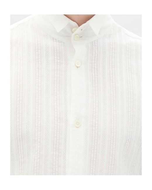 Ann Demeulemeester White Rico Comfort Stand Collar Shirt for men