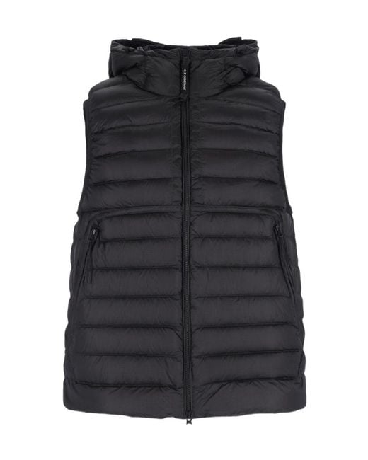 C P Company Black D.D. Shell Goggle Down Gilet for men