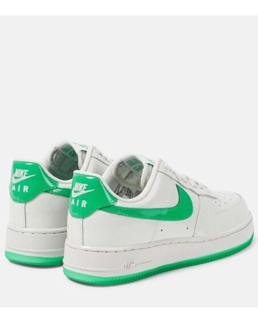 Nike Green Air Force 1 '07 Premium Leather Sneakers