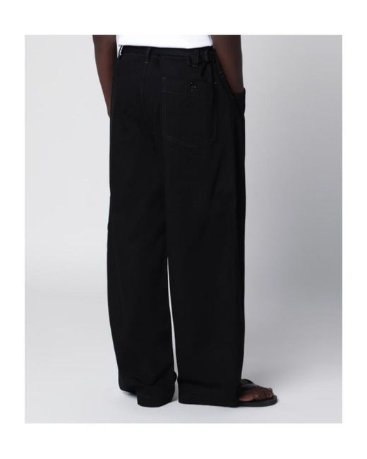 Lemaire Black Wide-Leg Denim Jeans for men