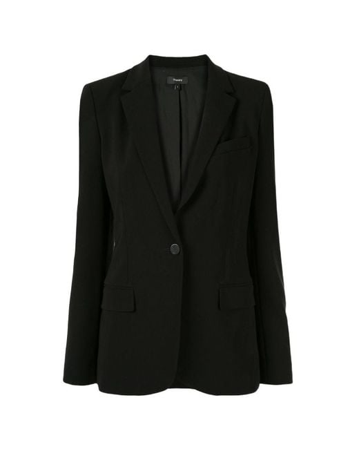 Theory Black Admiral Crepe Staple Blazer
