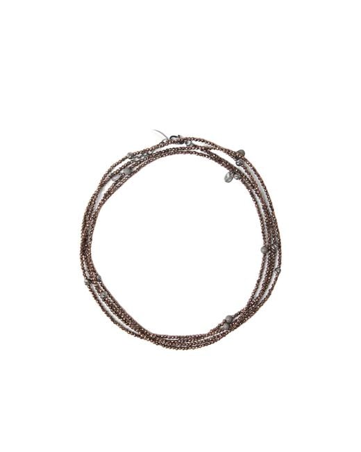 Brunello Cucinelli Metallic Monile Charm Bracelet