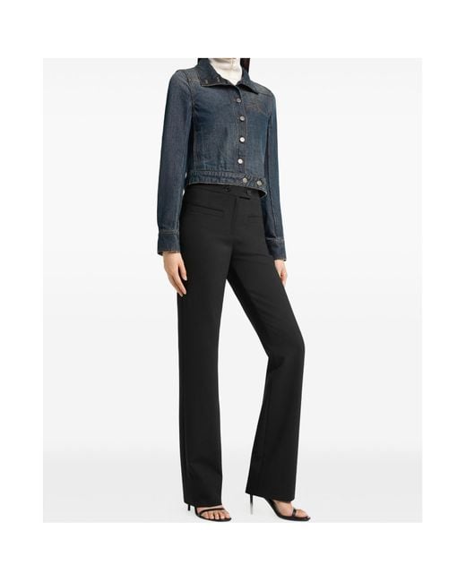 Courreges Blue Reedition Logo-Embroidered Denim Jacket