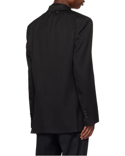 Golden Goose Deluxe Brand Black Double Breasted Tailored Blazer for men