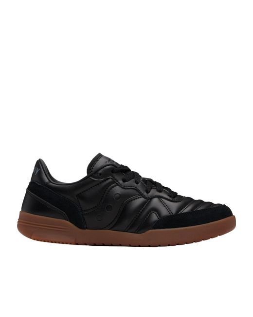 Saucony Black 586I Leather Sneakers for men