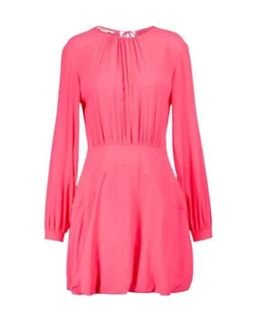 Stella McCartney Pink Amanda Gathered Minidress