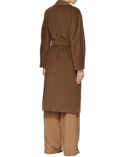 Max Mara Brown Madame Double-Breasted Belted Coat