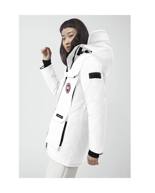 Canada Goose White Expedition Parker Down Jacket