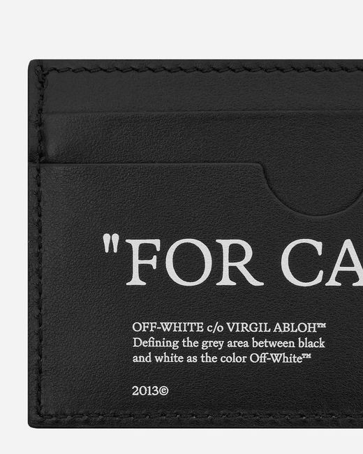 Off-White c/o Virgil Abloh Black Quote Leather Cardholder for men