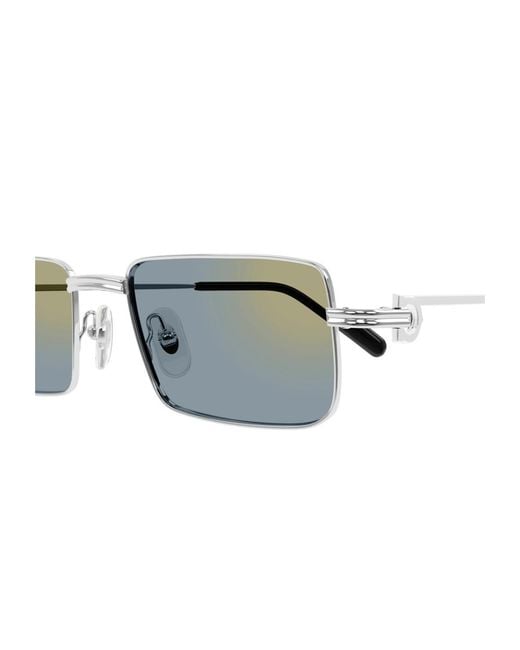 Cartier Blue Rectangular Frame Sunglasses for men