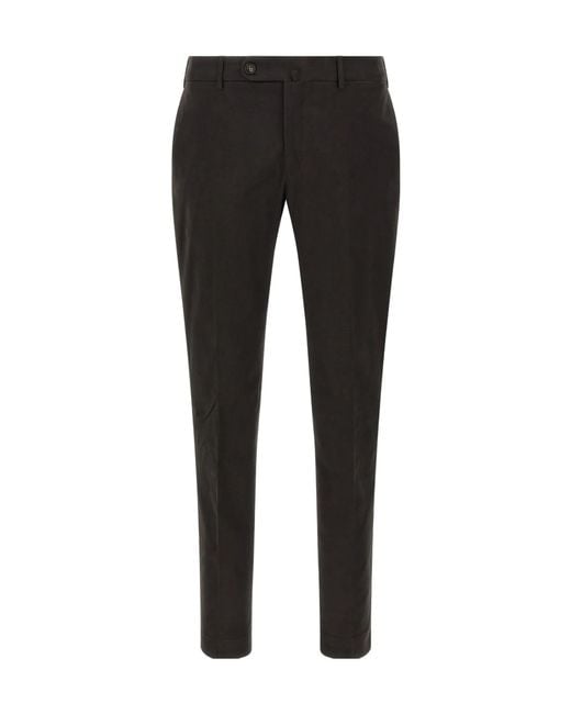 Incotex Black Pattern 30 Slim-Fit Pants for men